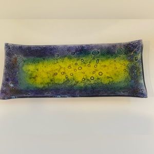 Early 21st Century Modern
Handmade Blue Fused Glass Tray